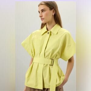 Eudon Choi Belted Short Sleeve Top